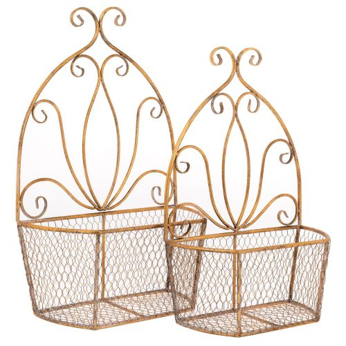 Σετ 2 Χρυσές Μεταλλικές Ραφιέρες