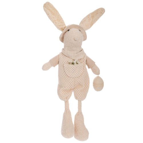 Μπεζ Υφασμάτινος Λαγός Καθιστός 29x16,5x64εκ