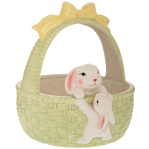 ΠΡΑΣΙΝΟ ΚΕΡΑΜΙΚΟ ΚΑΛΑΘΙ ΜΕ ΛΑΓΟ 24.5Χ22.5Χ26ΕΚ