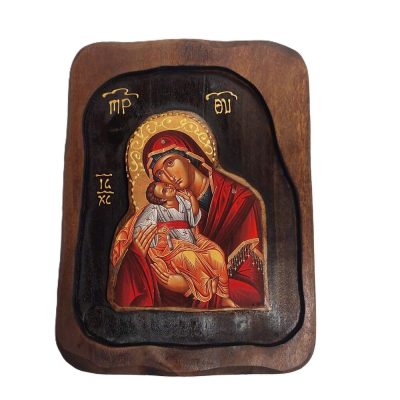 Ξύλινη Εκκλησιαστική Εικόνα Παναγίας 22x16cm