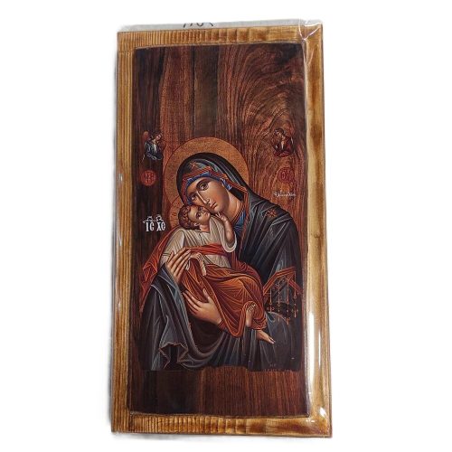 Ξύλινη Εκκλησιαστική Εικόνα Παναγίας 24x14cm