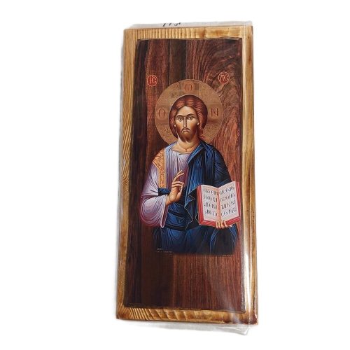 Ξύλινη Εκκλησιαστική Εικόνα Χριστού 30x14cm