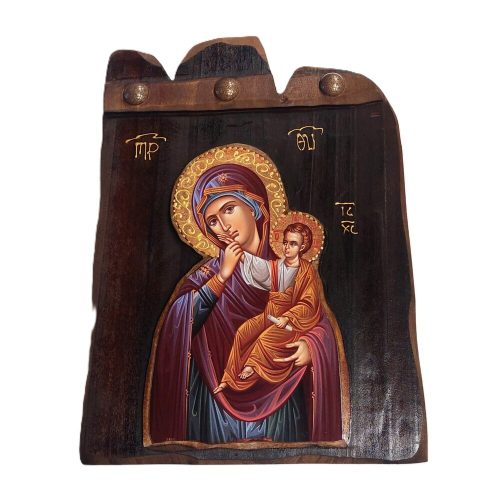 Ξύλινη Εκκλησιαστική Εικόνα Παναγίας 30x21cm