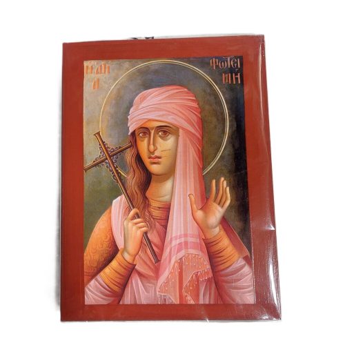 Ξύλινη Εκκλησιαστική Εικόνα Αγία Φωτεινή 20x15cm