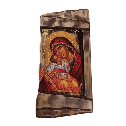 Ξύλινη Εκκλησιαστική Εικόνα Παναγίας 40x15cm