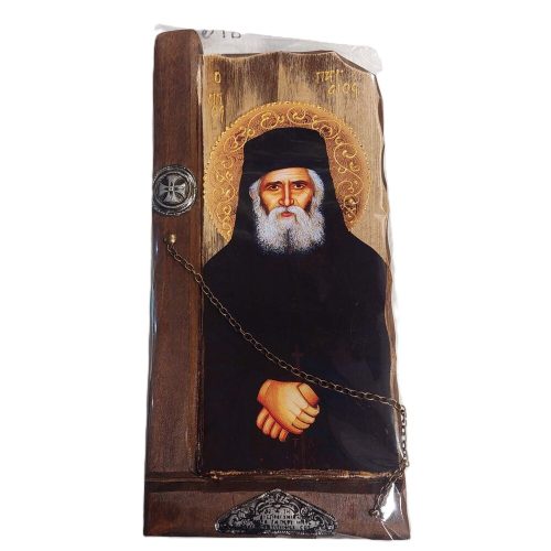 Ξύλινη Εκκλησιαστική Εικόνα Αγίου Παϊσίου 38x18cm