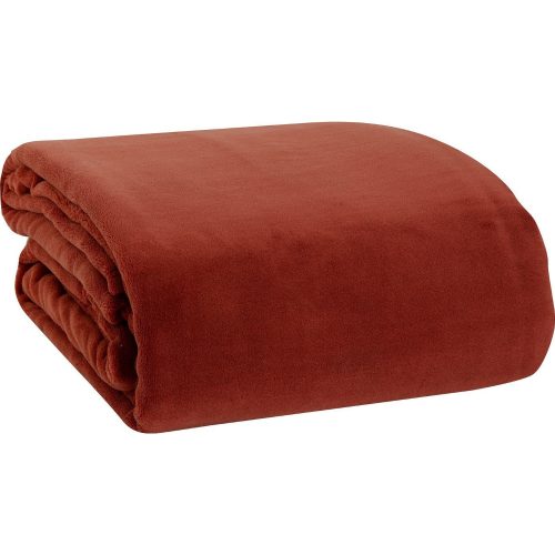 Mονόχρωμη κονιάκ κουβέρτα Fleece Planet 220x240cm - Nef Nef