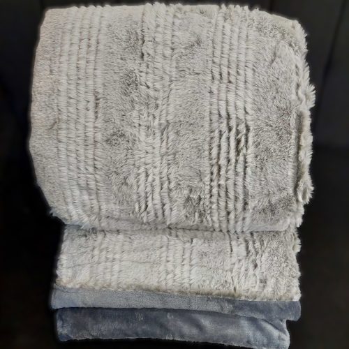 Κουβέρτα Γούνινη Υπέρδιπλη Γκρι