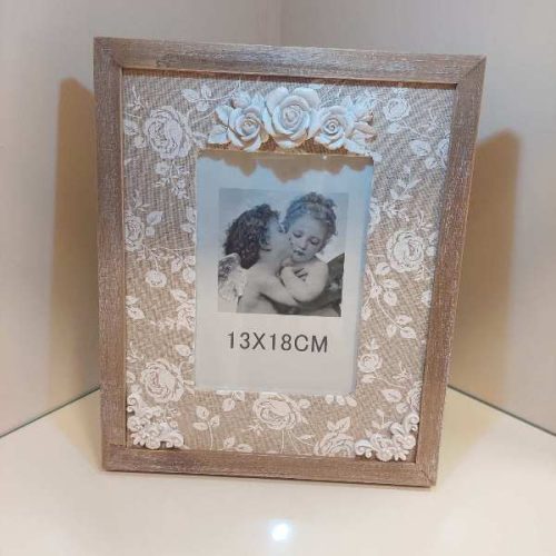 Κορνίζα Vintage 13×18 cm με Ξύλινο Πλαίσιο – Ρομαντική